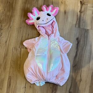 Pink Axolotl Hooded Kids Costume - Cute Plush Halloween Outfit 🩷